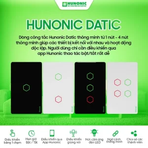 Công Tắc Cảm Ứng 3 Nút BLE Mesh Hunonic Datic Màu Trắng