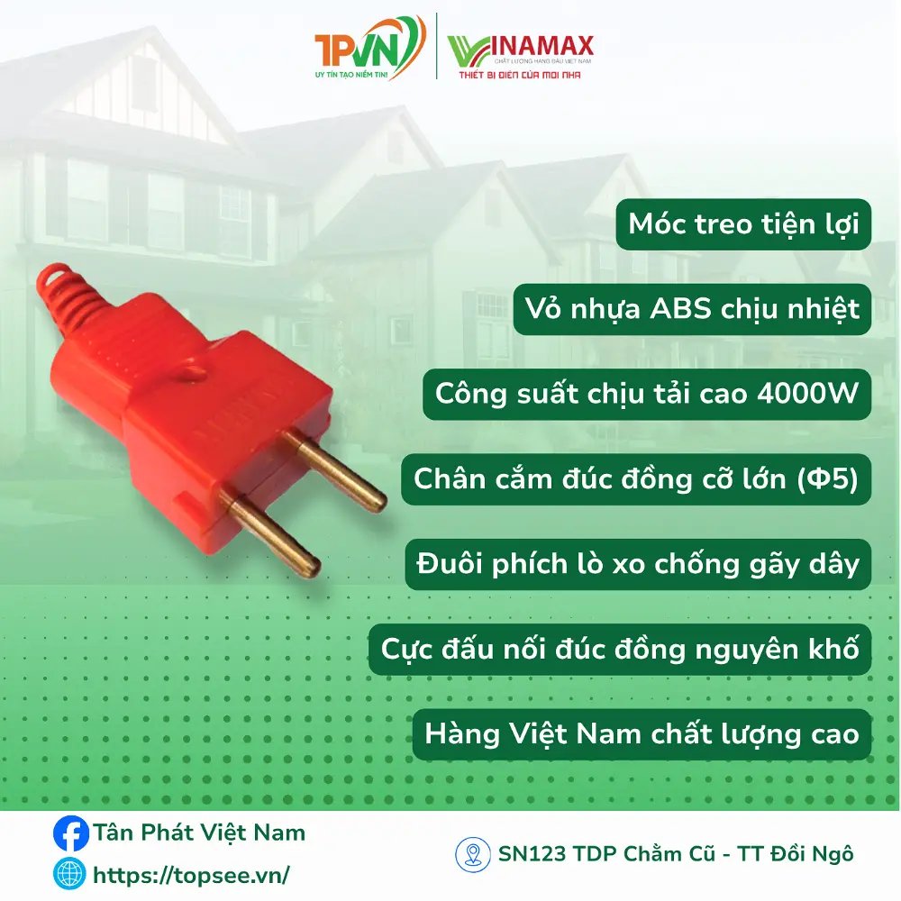 Phích Công Nghiệp 4000W- màu cam - PC4000 - VINAMAX - Ảnh 2