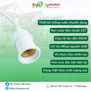 Alternative view of Đui treo xoáy trắng 500W chống nước - XT5M - VINAMAX