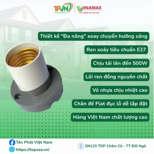Alternative view of Đui vát xoáy đa năng - màu ghi - V4G - VINAMAX