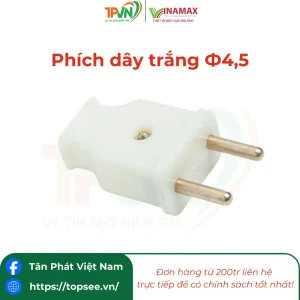 Phích dây trắng Ф4,5 - PT4.5 - VINAMAX