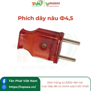 Phích dây nâu Ф4,5 – PN4.5 – VINAMAX