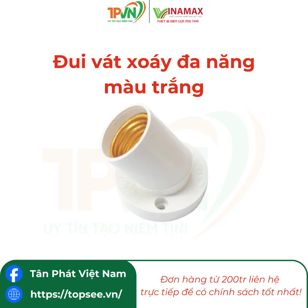 Đui vát xoáy đa năng - màu trắng - V4T - VINAMAX