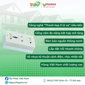 Alternative view of Ổ III thái đế trắng- kiểu thanh kẹp 6 lò xo - 3TT3 - VINAMAX