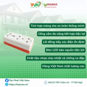 Alternative view of Ổ 3 thái màng che đế cam - 3M4C - VINAMAX