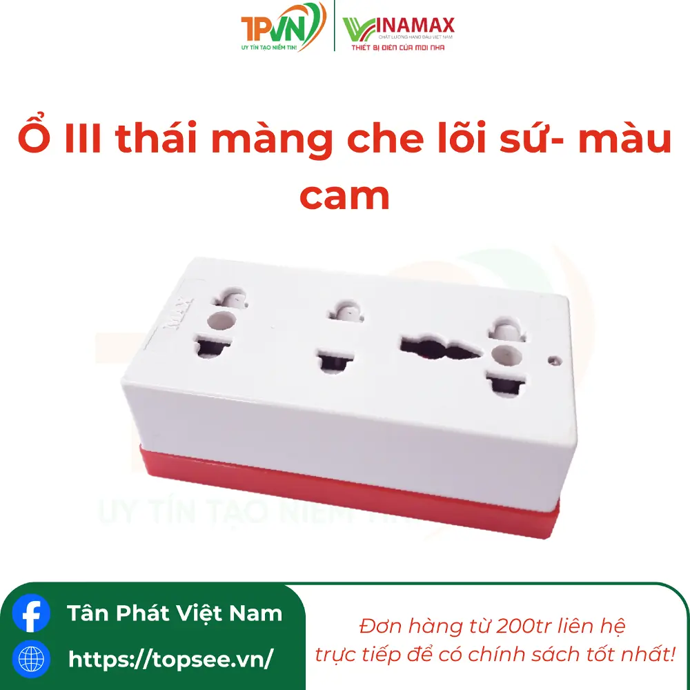 Ổ III thái màng che lõi sứ- màu cam - 3M6C - VINAMAX