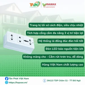 Alternative view of Ổ III thái lõi sứ- màu trắng - 3P6T -VINAMAX