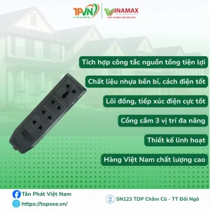 Alternative view of Ổ III đen - có công tắc - Đ31 - VINAMAX