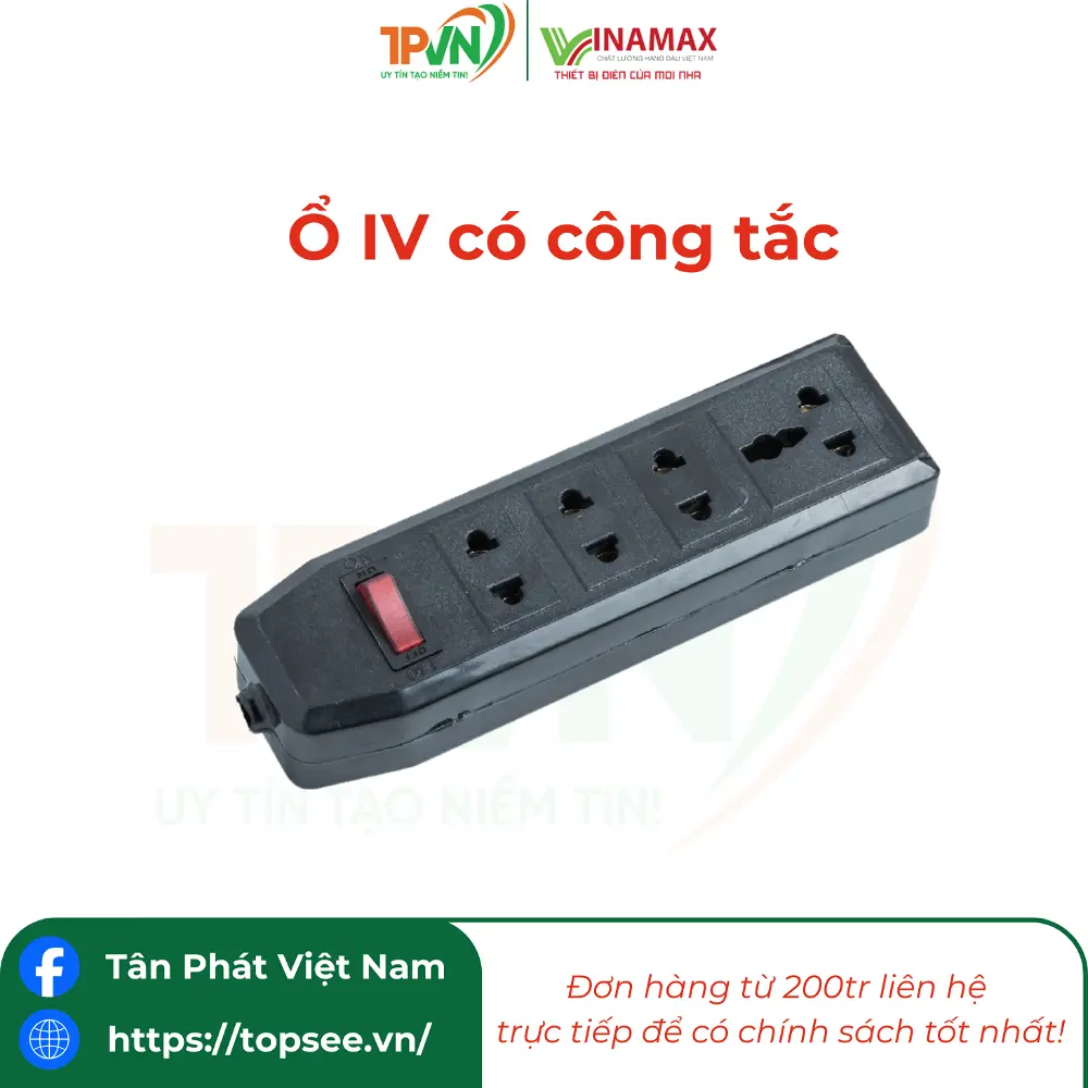 Ổ IV có công tắc - Đ41 - VINAMAX