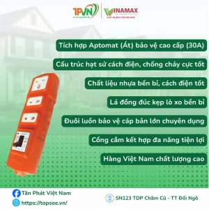 Alternative view of Ổ 3 tải có át cao cấp, hạt sứ - 3PA81 - VINAMAX