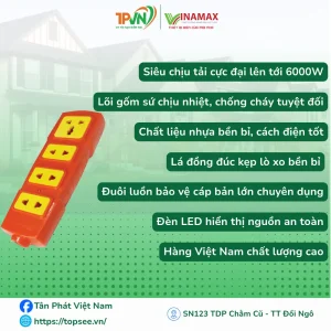 Alternative view of Ổ 4 lõi sứ - Công suất 6000W - 4P601 - VINAMAX