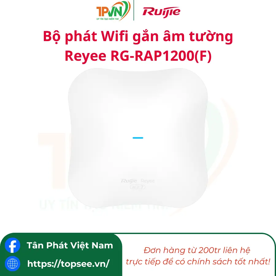 Bộ Phát Wifi 7 Ruijie Reyee RG-RAP72Pro,Tốc Độ 5040Mbps, 512 User