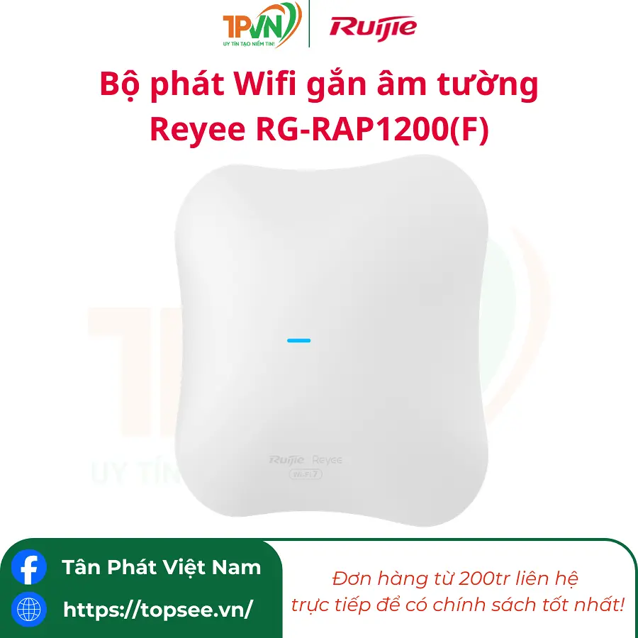 Bộ Phát Wifi 7 Ruijie Reyee RG-RAP72Pro,Tốc Độ 5040Mbps, 512 User - Ảnh 2