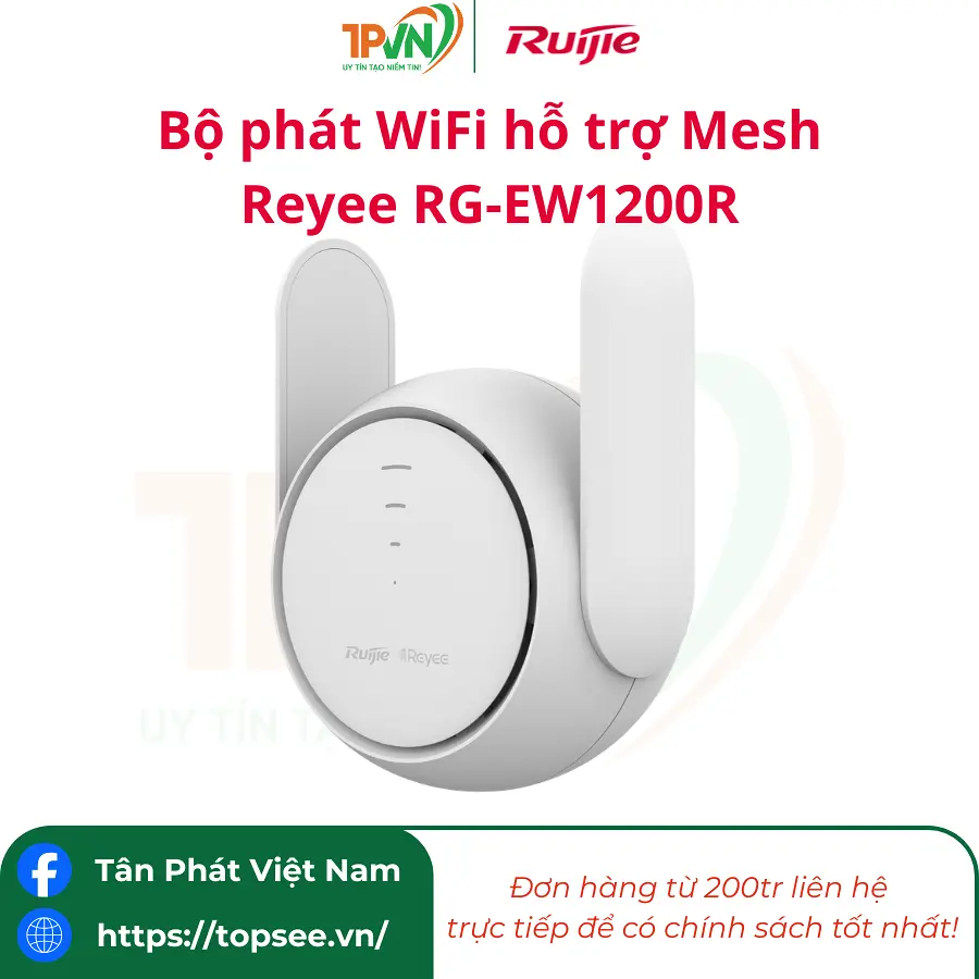 Bộ phát WiFi hỗ trợ Mesh Reyee RG-EW1200R - Ảnh 11