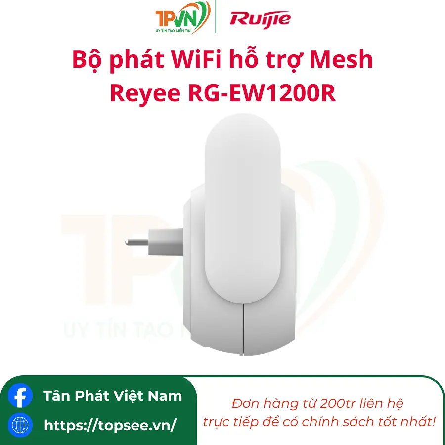 Bộ phát WiFi hỗ trợ Mesh Reyee RG-EW1200R - Ảnh 10