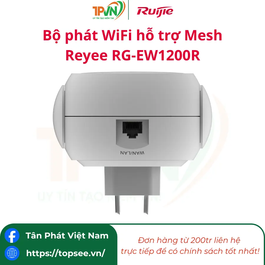 Bộ phát WiFi hỗ trợ Mesh Reyee RG-EW1200R - Ảnh 9