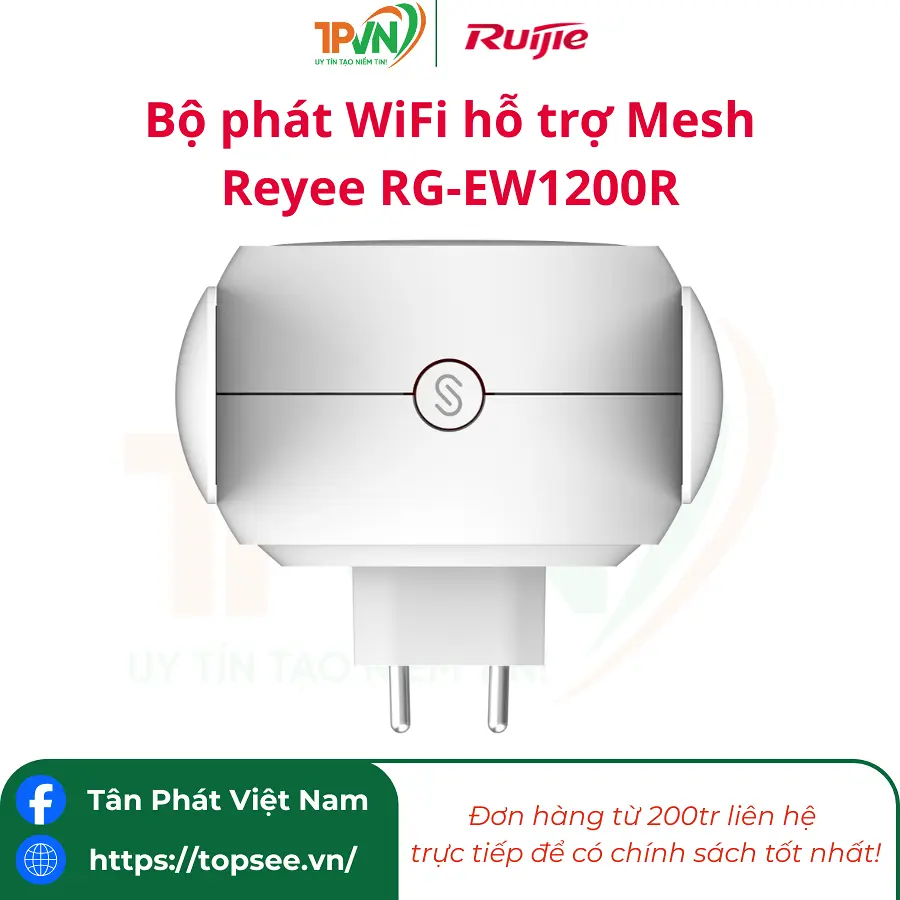 Bộ phát WiFi hỗ trợ Mesh Reyee RG-EW1200R - Ảnh 8