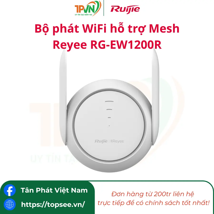 Bộ phát WiFi hỗ trợ Mesh Reyee RG-EW1200R