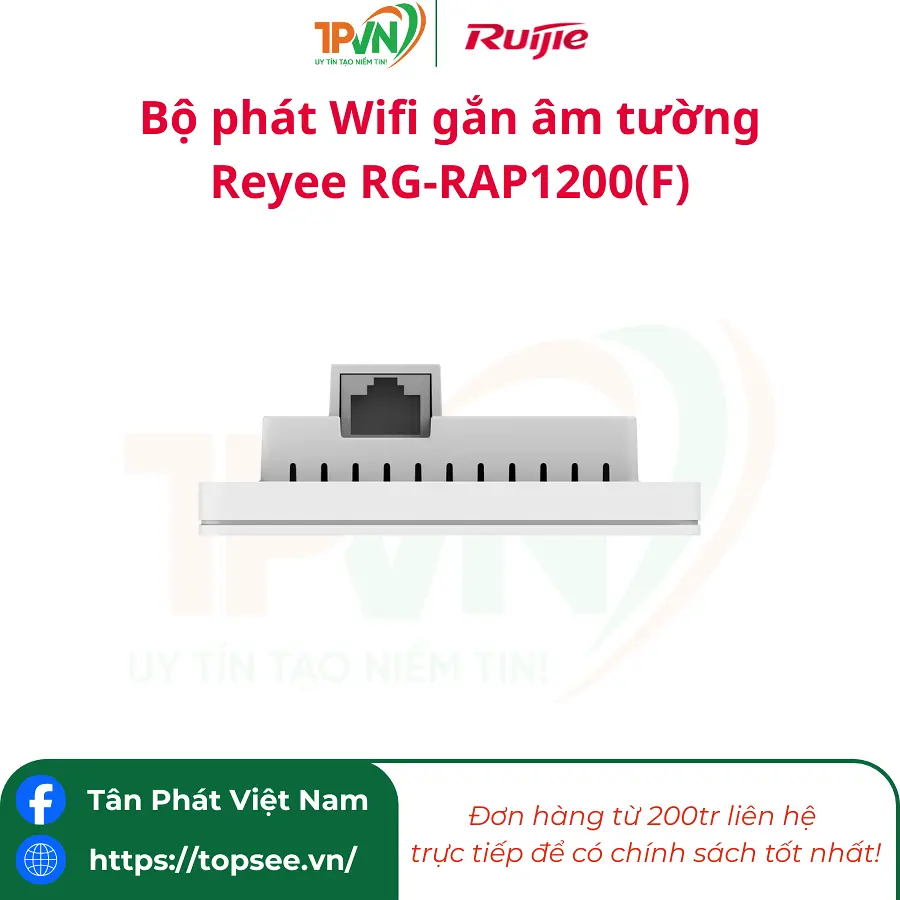 Bộ phát Wifi gắn âm tường Reyee RG-RAP1200(F) - Ảnh 4