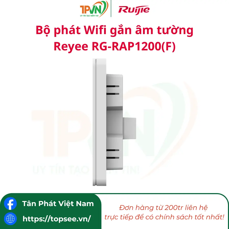 Bộ phát Wifi gắn âm tường Reyee RG-RAP1200(F) - Ảnh 3