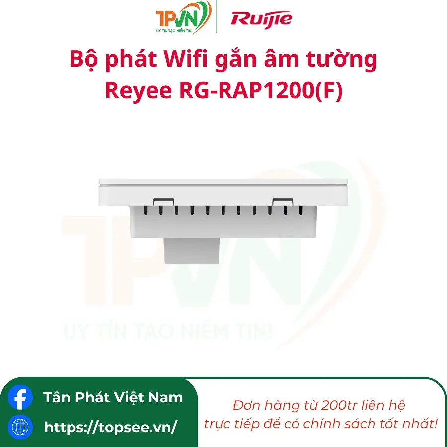 Bộ phát Wifi gắn âm tường Reyee RG-RAP1200(F) - Ảnh 2