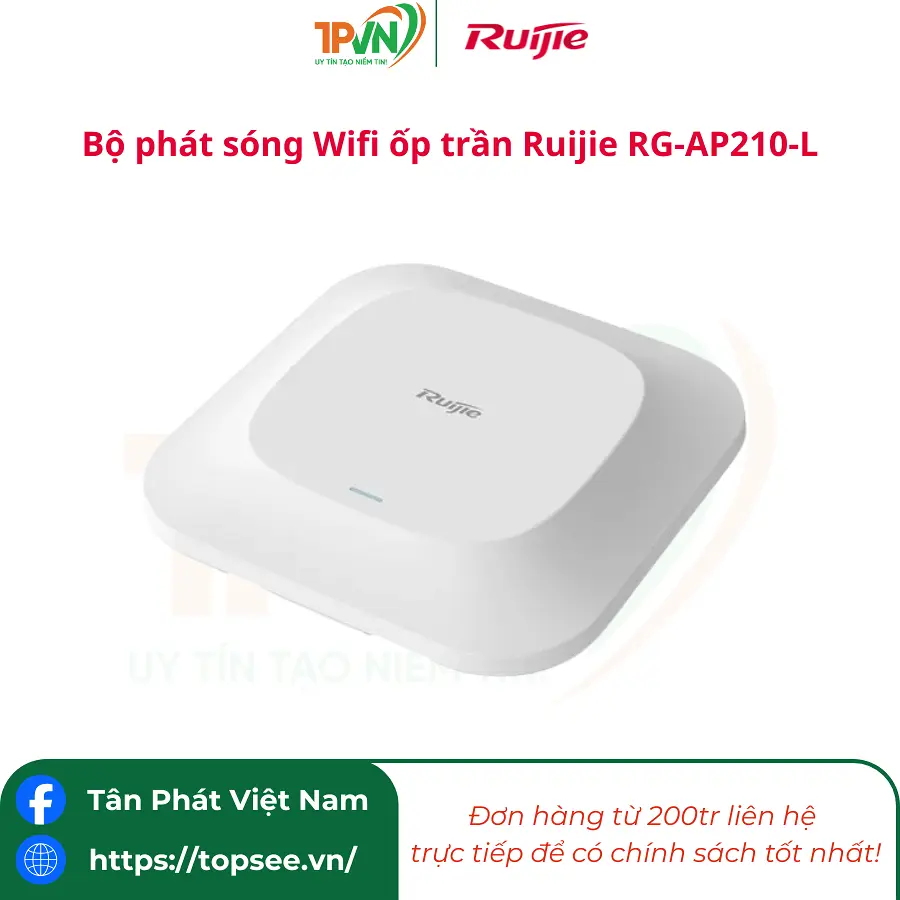 Bộ phát sóng Wifi ốp trần Ruijie RG-AP210-L