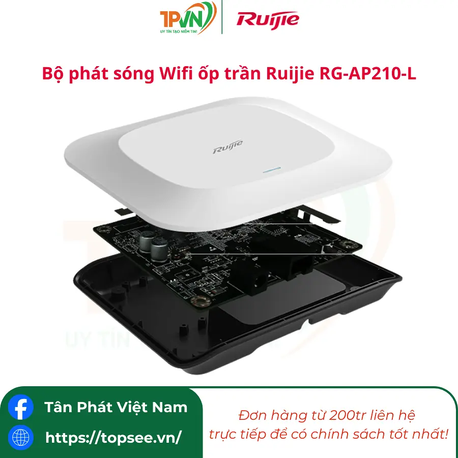 Bộ phát sóng Wifi ốp trần Ruijie RG-AP210-L - Ảnh 4