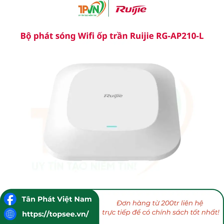 Bộ phát sóng Wifi ốp trần Ruijie RG-AP210-L - Ảnh 5