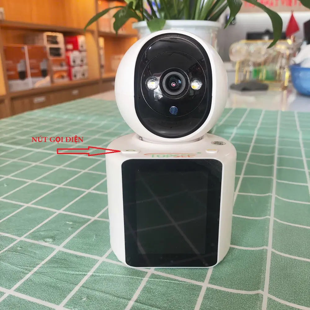 Camera wifi Topsee Gọi Video Call Nói Chuyện 2 Chiều Trực Tiếp, Xoay 360 Độ, Màn Hình 2.8 inch