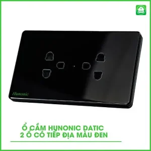 Alternative view of [Ổ Cắm Datic] 2 Ổ Có Tiếp Địa Màu đen/ màu trắng