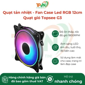 Alternative view of Quạt tản nhiệt, Fan Case Led RGB 12CM chiếu sáng 2 vòng (Quạt gió Topsee G1)