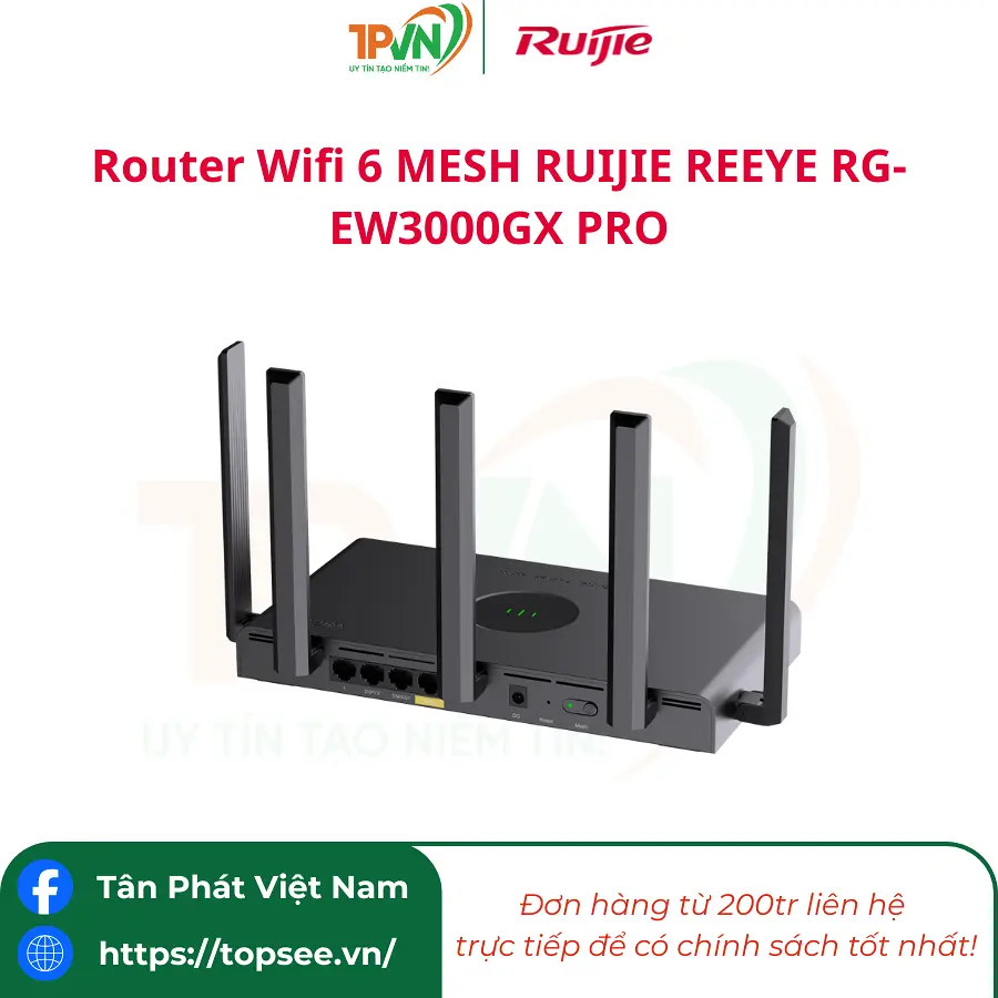 Router Wifi 6 MESH RUIJIE REEYE RG-EW3000GX PRO - Ảnh 6