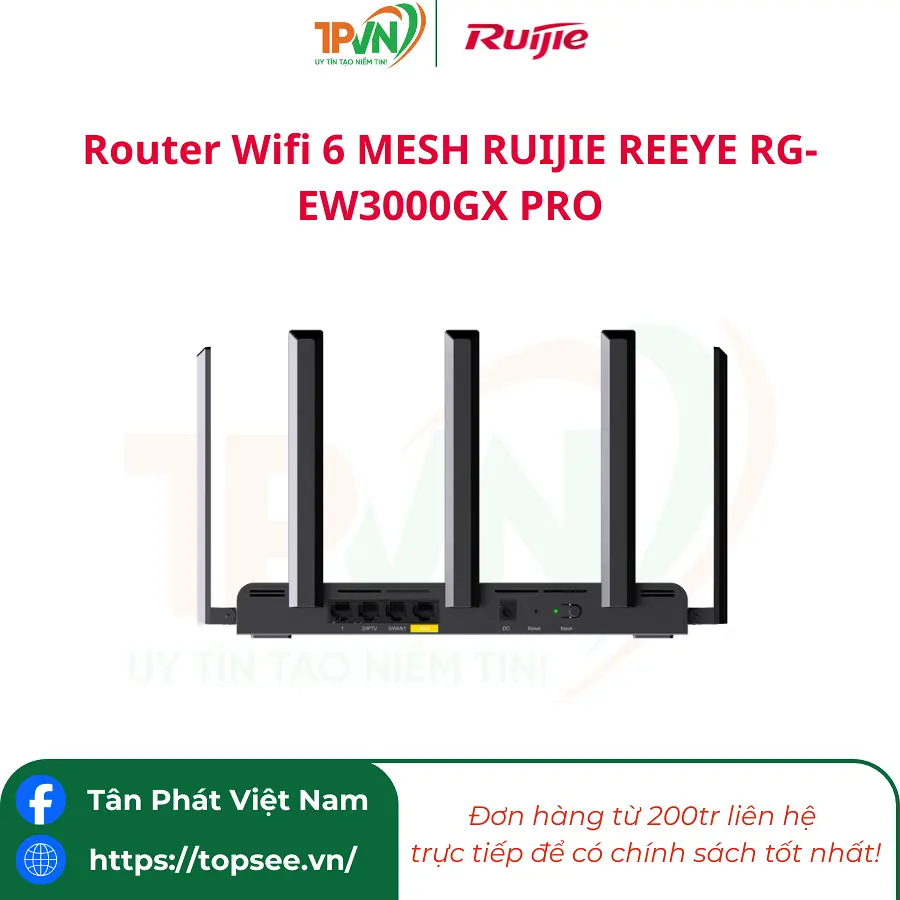 Router Wifi 6 MESH RUIJIE REEYE RG-EW3000GX PRO - Ảnh 5