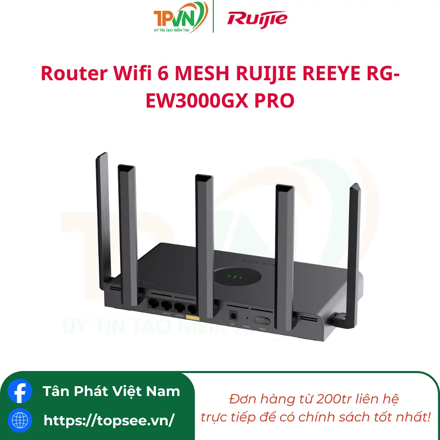 Router Wifi 6 MESH RUIJIE REEYE RG-EW3000GX PRO - Ảnh 4