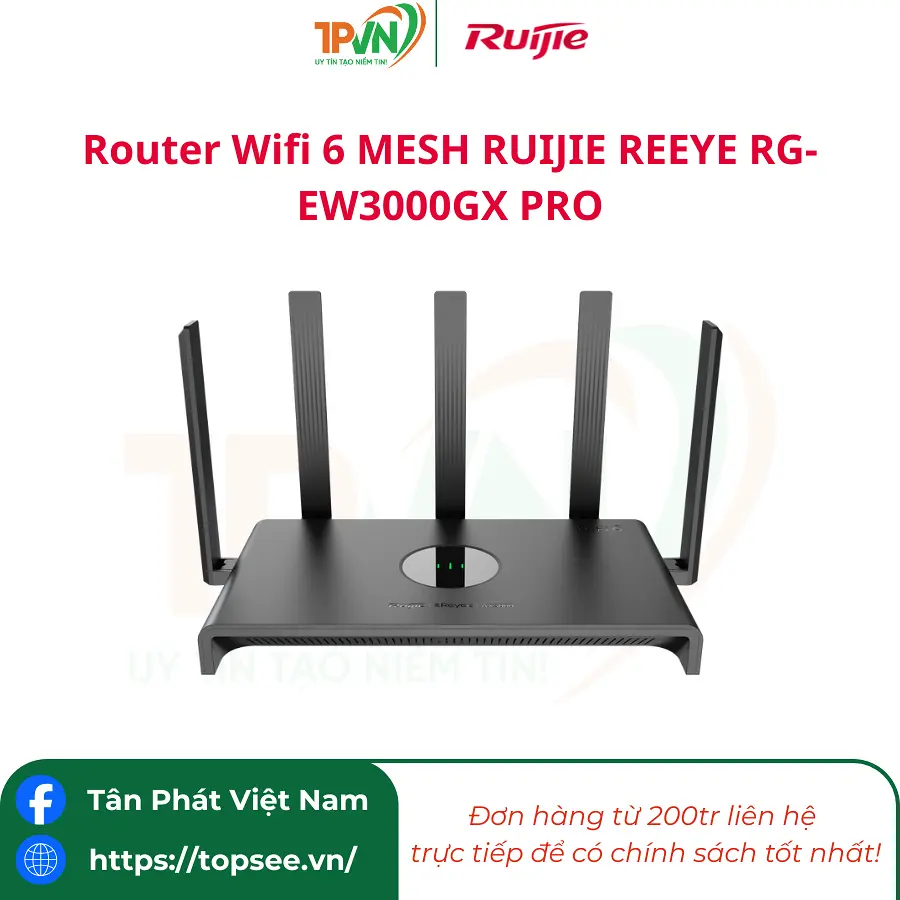 Router Wifi 6 MESH RUIJIE REEYE RG-EW3000GX PRO