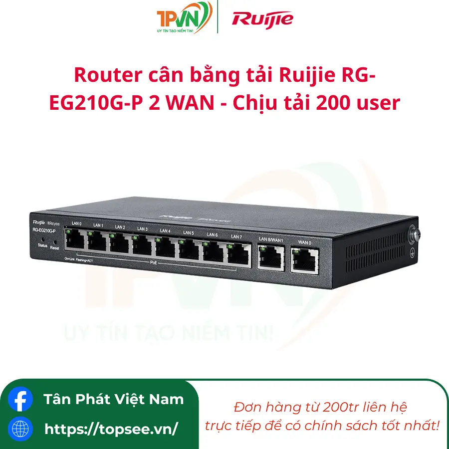 Router cân bằng tải Ruijie RG-EG210G-P 2 WAN - Chịu tải 200 user - Ảnh 6