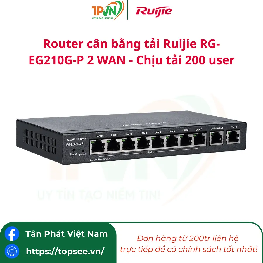 Router cân bằng tải Ruijie RG-EG210G-P 2 WAN - Chịu tải 200 user - Ảnh 5
