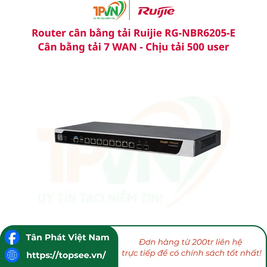 Router cân bằng tải Ruijie RG-NBR6205-E Cân bằng tải 7 WAN - Chịu tải 500 user - Ảnh 4