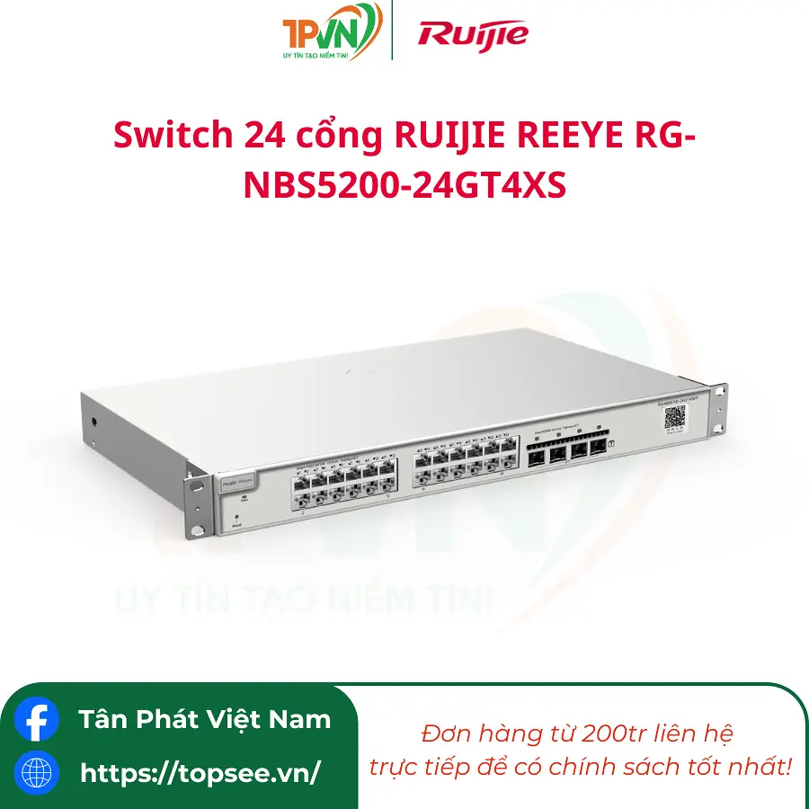 Switch 24 cổng RUIJIE REEYE RG-NBS5200-24GT4XS - Ảnh 5