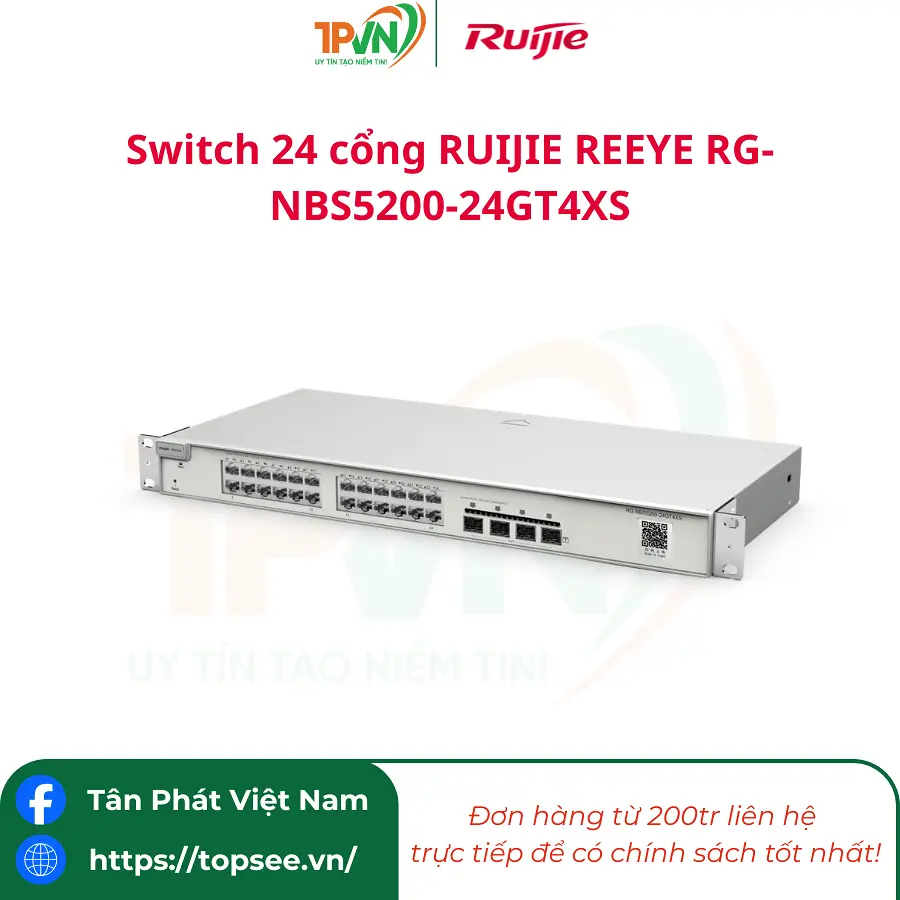 Switch 24 cổng RUIJIE REEYE RG-NBS5200-24GT4XS - Ảnh 4