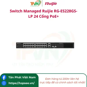 Switch Managed Ruijie RG-ES228GS-LP 24 Cổng PoE+