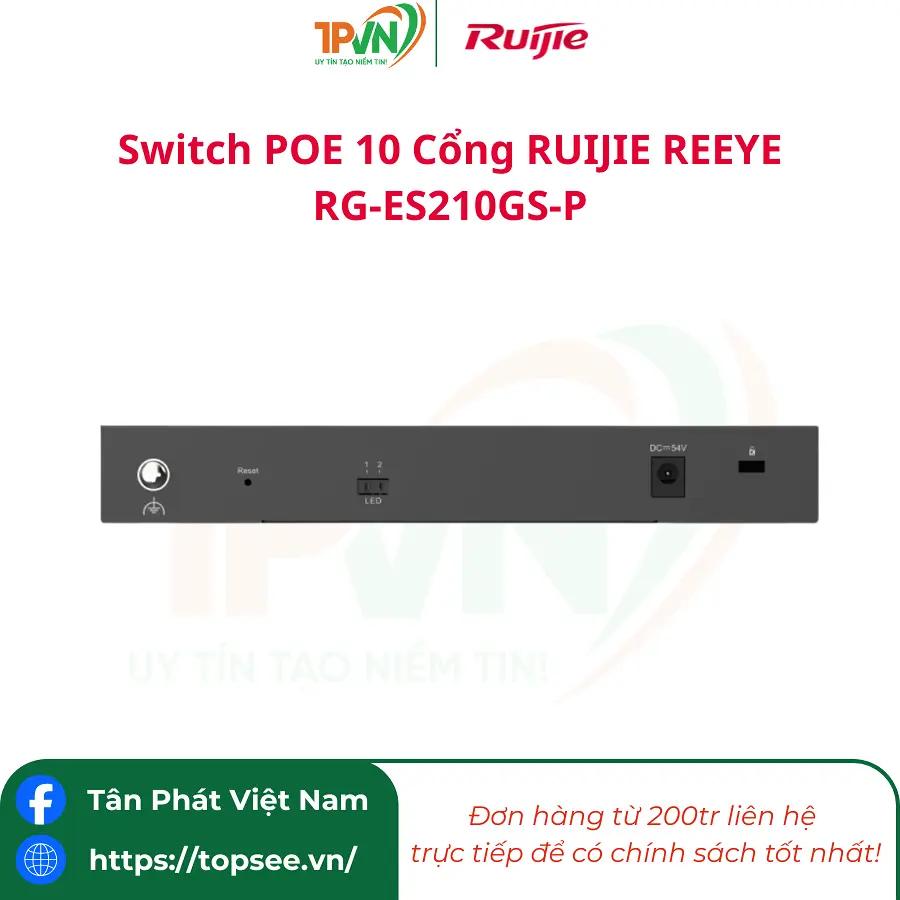 Switch POE 10 Cổng RUIJIE REEYE RG-ES210GS-P - Ảnh 4