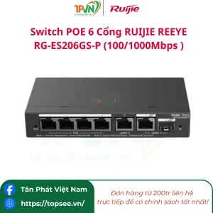 Switch POE 6 Cổng RUIJIE REEYE RG-ES206GS-P (100/1000Mbps )
