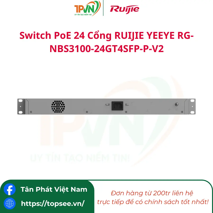 Switch PoE 24 Cổng RUIJIE YEEYE RG-NBS3100-24GT4SFP-P-V2 - Ảnh 3