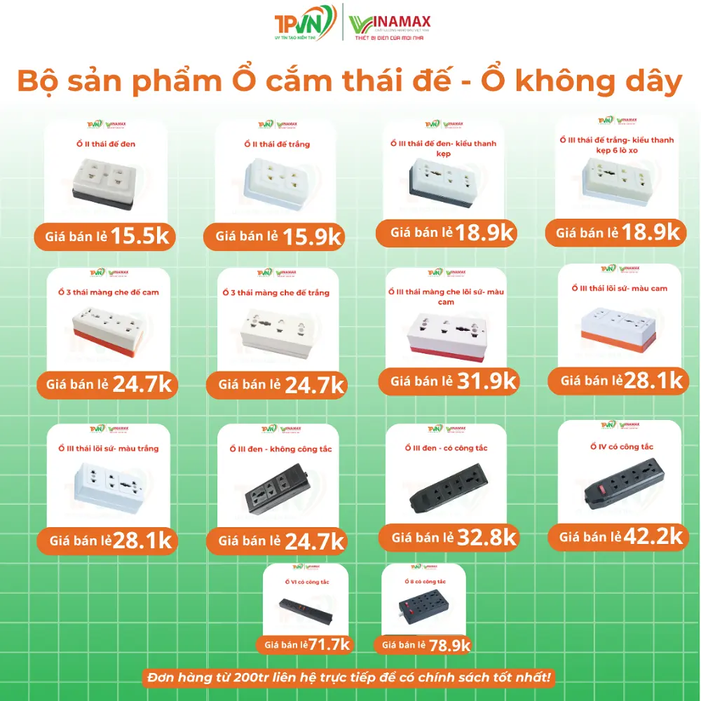 Ổ III thái lõi sứ- màu cam - 3P6C -VINAMAX - Ảnh 4