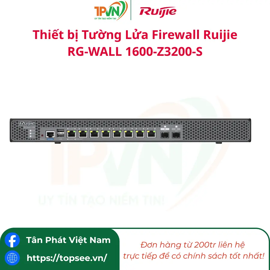 Thiết bị Tường Lửa Firewall Ruijie RG-WALL 1600-Z3200-S - Ảnh 6