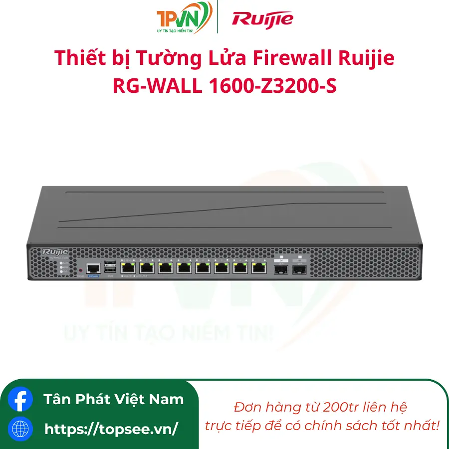 Thiết bị Tường Lửa Firewall Ruijie RG-WALL 1600-Z3200-S