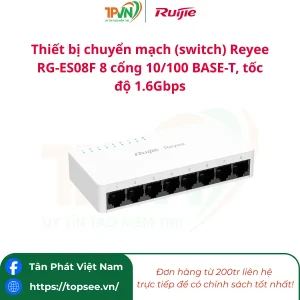 Thiết bị chuyển mạch (switch) Reyee RG-ES08F 8 cổng 10/100 BASE-T, tốc độ 1.6Gbps