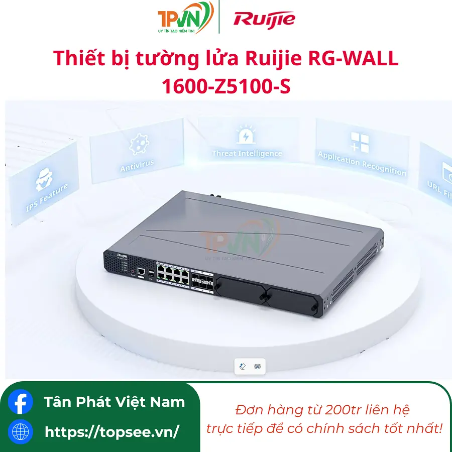 Thiết bị tường lửa Ruijie RG-WALL 1600-Z5100-S - Ảnh 4