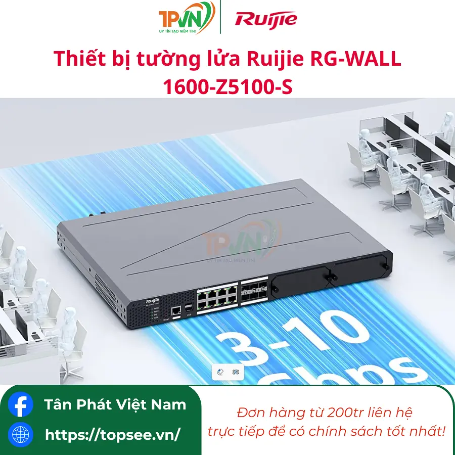 Thiết bị tường lửa Ruijie RG-WALL 1600-Z5100-S - Ảnh 3